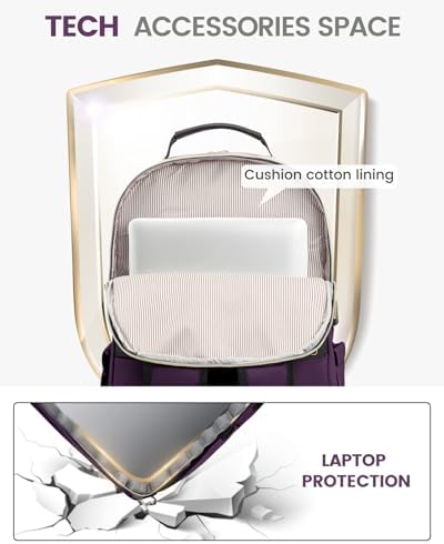 Laptop Backpack Purse for Women Work Travel Black OEKO-TEX STANDARD 100 Laptop Backpack Purse for Women College Black Qu