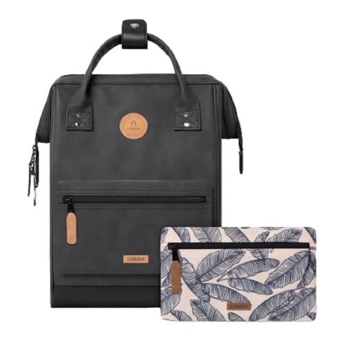 Cabaïa - Sac à Dos Déperlant pour Homme et Femme - Compartiment Ordinateur Portable - Noir