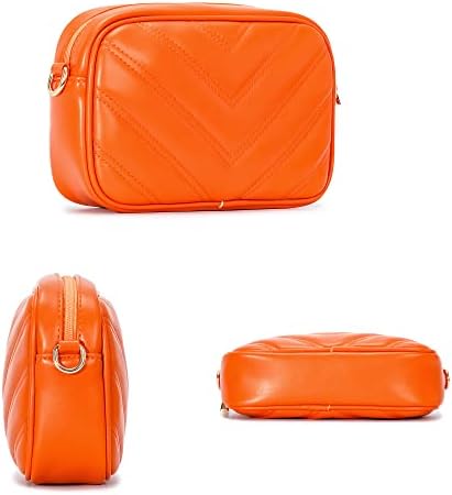 Herald Chevron Quilted Small Crossbody Bag for Women - Camera Side Shoulder Bag, 2 Sizes, Coin Purse Included Herald Che