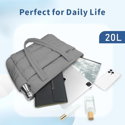 TOPDesign Lightweight Puffy Handbag for Women Travel TOPDesign Quilted Shoulder Bag for Women Work TOPDesign Puffer Tote