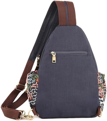 SILKAREA Embroidered Boho Small Sling Bag for Women Travel (Blue) SILKAREA Embroidered Boho Small Sling Bag for Women Ch