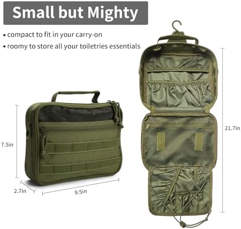 Tactical Toiletry Bag + Travel Kit + Hanging Shower Bag