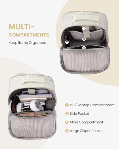 Laptop Backpack Purse for Women Work Travel Black OEKO-TEX STANDARD 100 Laptop Backpack Purse for Women College Black Qu