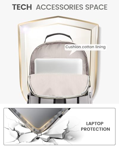 Laptop Backpack Purse for Women Work Travel Black OEKO-TEX STANDARD 100 Laptop Backpack Purse for Women College Black Qu