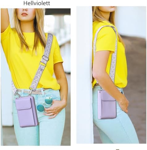 Women's Small PU Leather Crossbody Bag for Phone, 7 Inches | DBPBToU Women's PU Leather Crossbody Phone Purse, 7 Inches