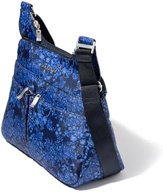 Baggallini Cross Over Crossbody Women Lightweight Water-Resistant Nylon Organized Travel Bag Purse