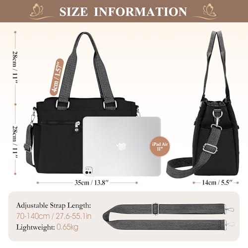 VOBUKE Sac Bandoulière Grande Sacs a Main Imperméables pour Femme Usage Quotidien avec Multi-Poches et Bandoulieres Régl