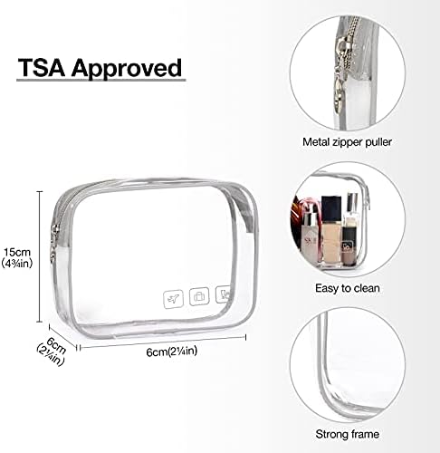 Toiletry Bag Smart Hanging Travel Makeup Organizer TSA Approved Transparent | Travel Makeup Organizer with Hanging Feat