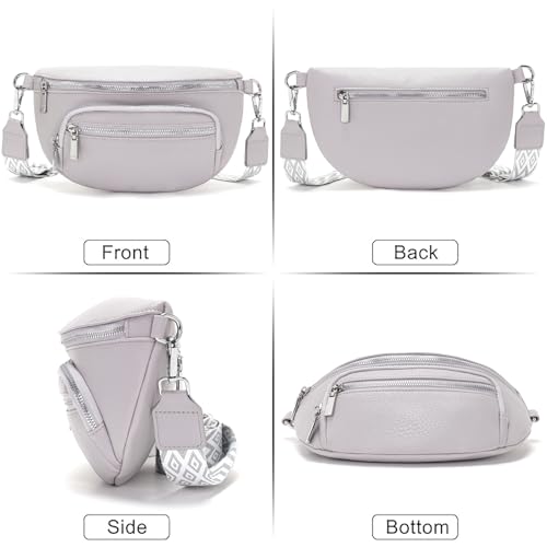 Sasrymnl sac banane femme en cuir vegan amovible et réglable pour women dedicate.Absorbant et chic Sac bandoulière femme