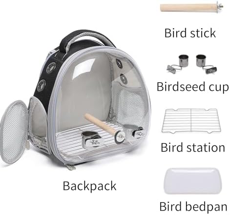 Portable travel pet backpack carrier (Accessories+Black)
Portable travel pet carrier for hamster bag guinea pig bird s - Image 4