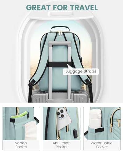 Laptop Backpack Purse for Women Work Travel Black OEKO-TEX STANDARD 100 Laptop Backpack Purse for Women College Black Qu