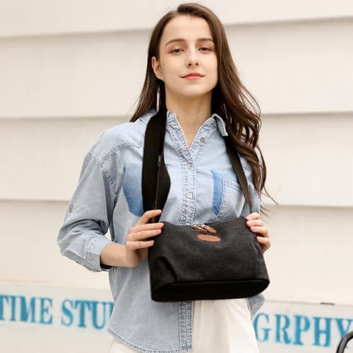 Sunshinejing Lightweight Crossbody Bag for Women | Casual Purses for Daily Travel | Small Canvas Bag with Adjustable Str
