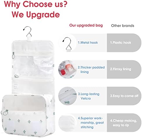 Narwey Beige Small Hanging Travel Toiletry Bag for Women Travel Bag Specifications: Makeup Bag Organizer, Cosmetics Bag - Image 61