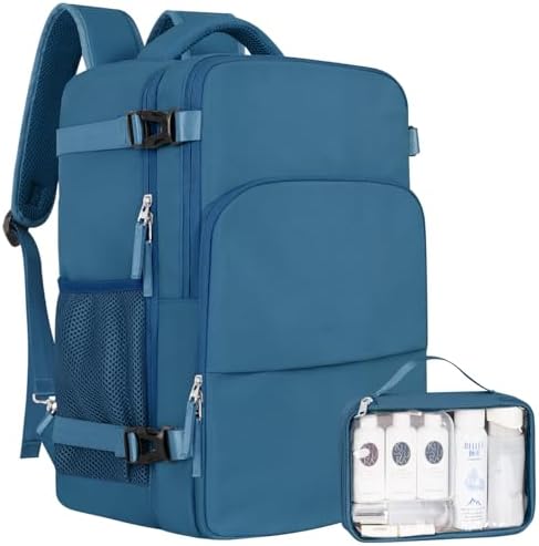 Women's Flight Approved Travel Backpack with USB Charging, Lightweight & Waterproof, Ideal for College, Work and Travel