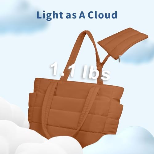 TOPDesign Lightweight Puffy Handbag for Women Travel TOPDesign Quilted Shoulder Bag for Women Work TOPDesign Puffer Tote