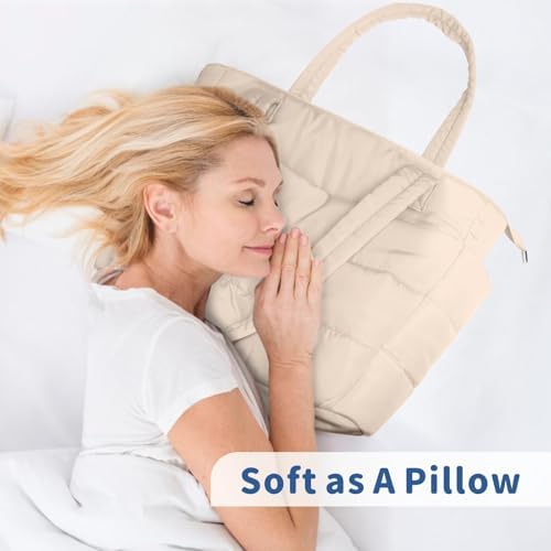 TOPDesign Lightweight Puffy Handbag for Women Travel TOPDesign Quilted Shoulder Bag for Women Work TOPDesign Puffer Tote