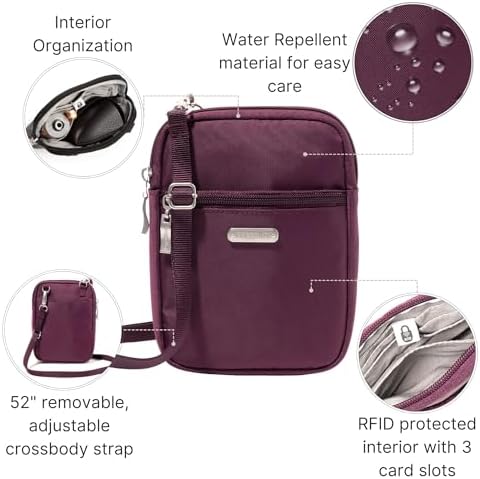 Baggallini Women's Essential Mini Crossbody Bag + Size & Color + Versatile & Stylish + Travel & Daily Use + Fashionable