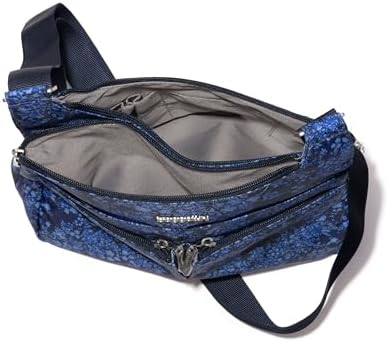 Baggallini Cross Over Crossbody Women Lightweight Water-Resistant Nylon Organized Travel Bag Purse
