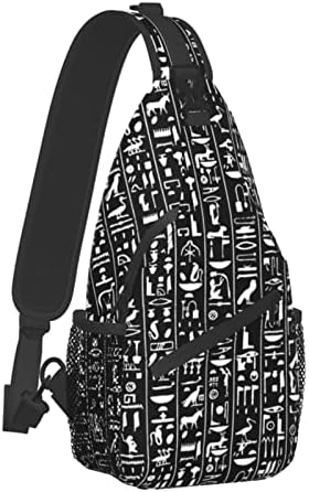 ASYG Egyptian Sling Bag Casual Backpack Crossbody Daypack Casual Use Men Women Multifunctional Style