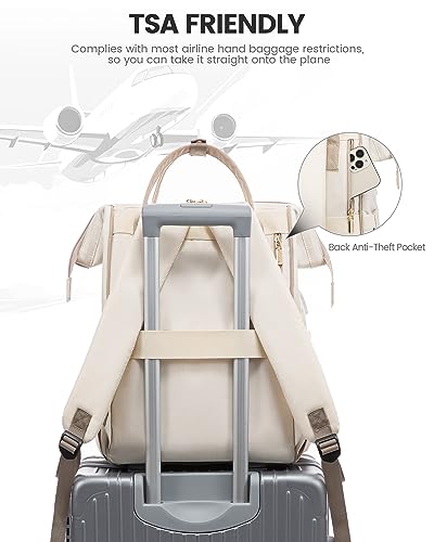 LOVEVOOK 15.6 Pouces Sac à Dos Ordinateur Portable Voyage Oeko-Tex AntiVol Étanche Voyages Travail École Kaki