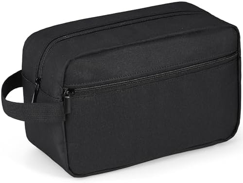 Elviros Lightweight Travel Toiletry Bag for Women and Men Travel Essentials Gifts for Men(Navy Blue) Global Recycled Sta