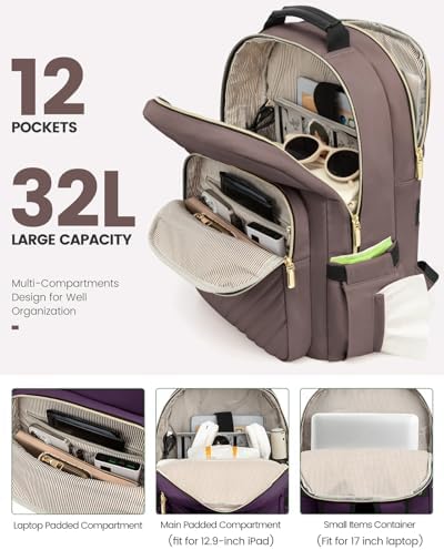 Laptop Backpack Purse for Women Work Travel Black OEKO-TEX STANDARD 100 Laptop Backpack Purse for Women College Black Qu