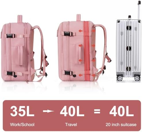 Hanples TSA Flight Approved Large Travel Backpack for Women and Men | Hanples Waterproof Anti-Theft Large Carry On Back