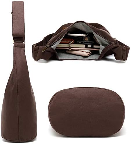 Coton Pose Women's Hippie Crossbody Bag - Top Zip Large Capacity Canvas Sling Bag - Handmade Jacquard Cloth