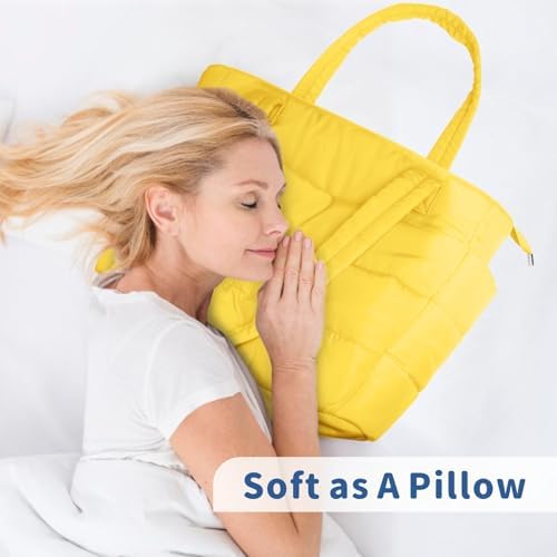 TOPDesign Lightweight Puffy Handbag for Women Travel TOPDesign Quilted Shoulder Bag for Women Work TOPDesign Puffer Tote