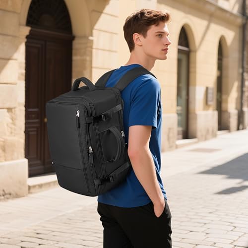 Hanples TSA Flight Approved Large Travel Backpack for Women and Men | Hanples Waterproof Anti-Theft Large Carry On Back
