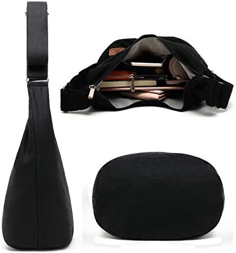 Coton Pose Women's Hippie Crossbody Bag - Top Zip Large Capacity Canvas Sling Bag - Handmade Jacquard Cloth