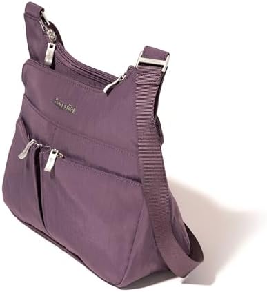 Baggallini Cross Over Crossbody Women Lightweight Water-Resistant Nylon Organized Travel Bag Purse