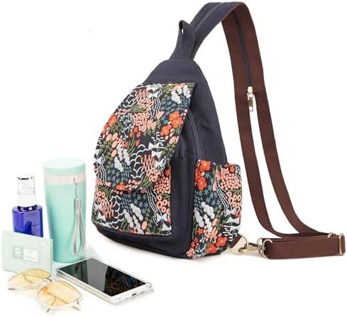 SILKAREA Embroidered Boho Small Sling Bag for Women Travel (Blue) SILKAREA Embroidered Boho Small Sling Bag for Women Ch