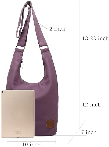 Coton Pose Women's Hippie Crossbody Bag - Top Zip Large Capacity Canvas Sling Bag - Handmade Jacquard Cloth