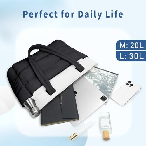 TOPDesign Lightweight Puffy Handbag for Women Travel TOPDesign Quilted Shoulder Bag for Women Work TOPDesign Puffer Tote