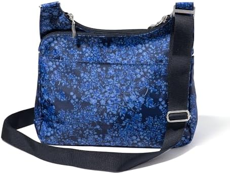 Baggallini Cross Over Crossbody Women Lightweight Water-Resistant Nylon Organized Travel Bag Purse