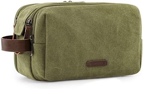 Men's Water-resistant Toiletry Bag - BAGSMART Dopp Kit Canvas Travel Organizer - Black - Large - Image 19