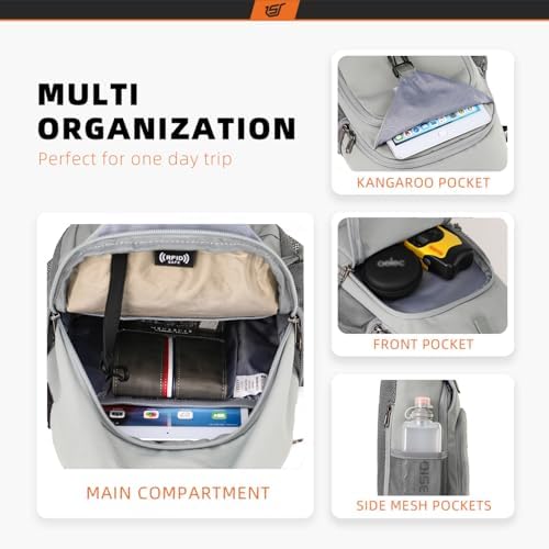 SKYSPER Anti-RFID Crossbody Sling Backpack for Women Men(Army Green) SKYSPER Travel Hiking Crossbody Bag for Women Men