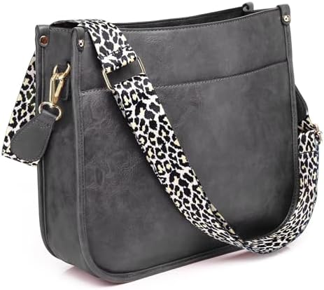 AUYOCO Vegan Leather Crossbody Bags for Women Handbag with Guitar Strap Zipped Pockets AUYOCO Vegan Leather Crossbody