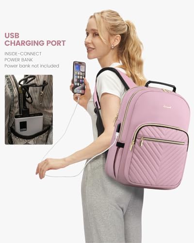 Laptop Backpack Purse for Women Work Travel Black OEKO-TEX STANDARD 100 Laptop Backpack Purse for Women College Black Qu