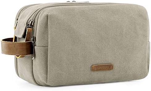 Men's Water-resistant Toiletry Bag - BAGSMART Dopp Kit Canvas Travel Organizer - Black - Large - Image 7