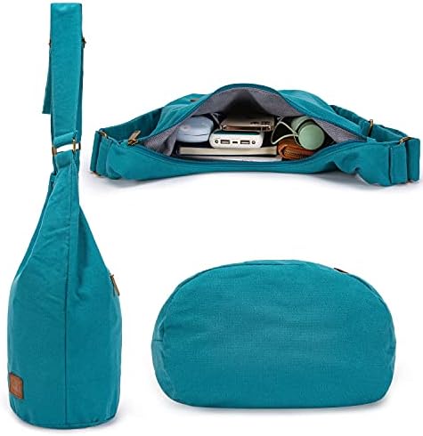 Coton Pose Women's Hippie Crossbody Bag - Top Zip Large Capacity Canvas Sling Bag - Handmade Jacquard Cloth