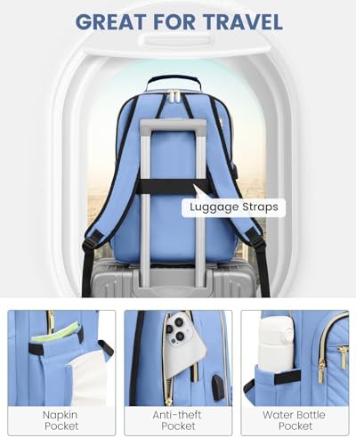 Laptop Backpack Purse for Women Work Travel Black OEKO-TEX STANDARD 100 Laptop Backpack Purse for Women College Black Qu