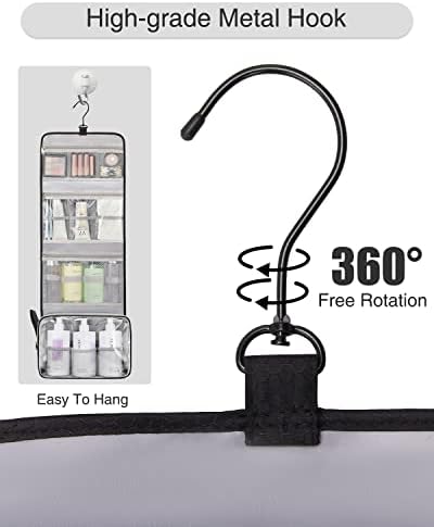 Relavel Travel Toiletry Bag for Men, Large Capacity Travel Kit, Hanging Toiletry Bag for Women