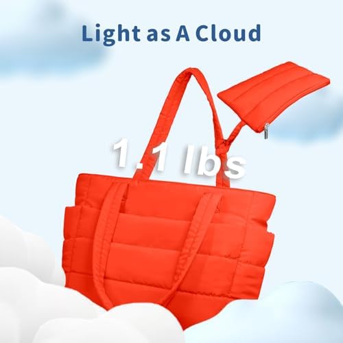 TOPDesign Lightweight Puffy Handbag for Women Travel TOPDesign Quilted Shoulder Bag for Women Work TOPDesign Puffer Tote