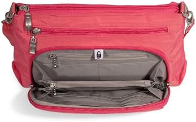 Baggallini Original RFID Protected Lightweight Nylon Zippered Travel Purse for Women ClimatePartner Certified