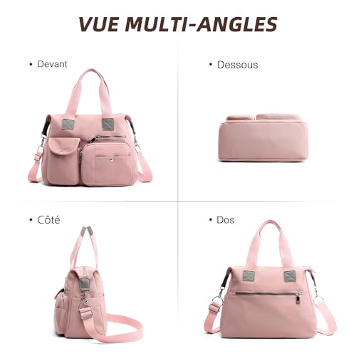 DIRRONA Sac à Main Imperméable Grande Mode Femmes Utilisation Daily Rose Nylon