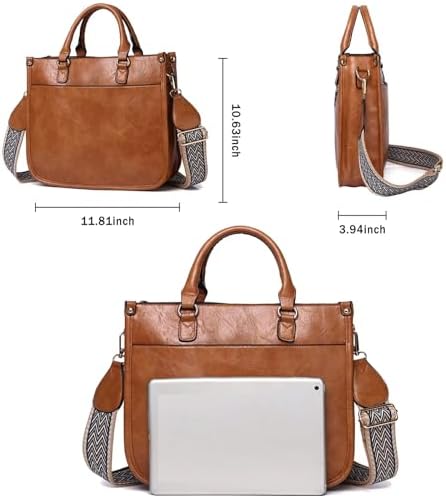 AUYOCO Vegan Leather Crossbody Bags for Women Handbag with Guitar Strap Zipped Pockets AUYOCO Vegan Leather Crossbody