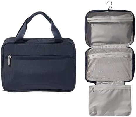 Baggallini Unisex Large Hanging Travel Toiletry Kit - Lightweight 8x11 Inch Makeup Bag for Everyone Travel