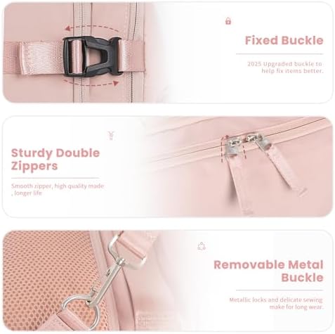 Women's Flight Approved Travel Backpack with USB Charging, Lightweight & Waterproof, Ideal for College, Work and Travel